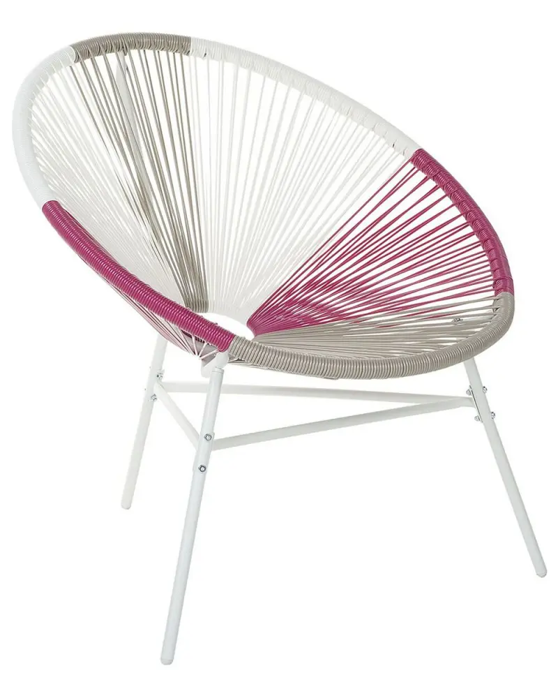 Garden Chair ACAPULCO PE Rattan Fuchsia Rosa
