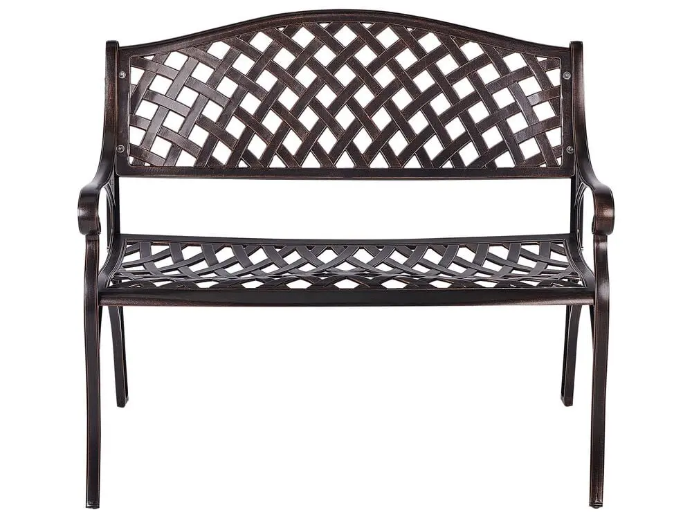 Gartenbank STAGGIA 104 cm Metall Braun