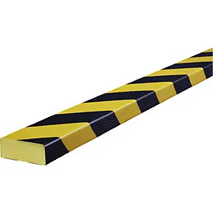 Kalk- Knuffi® Flächenschutz, Typ D, Zuschnitt individuell, pro lfd. m, schwarz / gelb.
