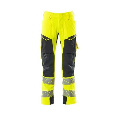 MASCOT® - Hose mit Knietaschen ACCELERATE HARMLOS, hi-vis Gelb/Schwarzblau, Größe 90C54