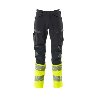MASCOT® - Hose mit Knietaschen ACCELERATE HARMLOS, Schwarzblau/hi-vis Gelb, Größe 82C49