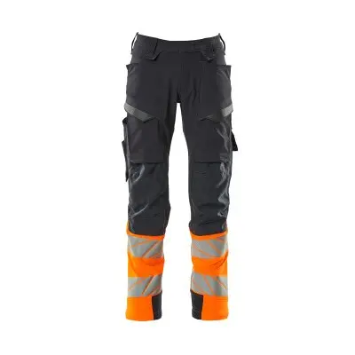 MASCOT® - Hose mit Knietaschen ACCELERATE SICHER, Schwarzblau/hi-vis Orange, Größe 90C54