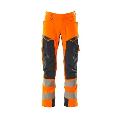 MASCOT® - Hose mit Knietaschen ACCELERATE SICHER, hi-vis Orange/Schwarzblau, Größe 82C60
