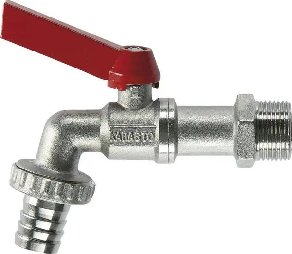 Moderne Garten GARDENA 07333-20 Kugel-Auslaufhahn 1" Schlauch-Anschluss 19 mm (3/4") Ø Silber, Rot