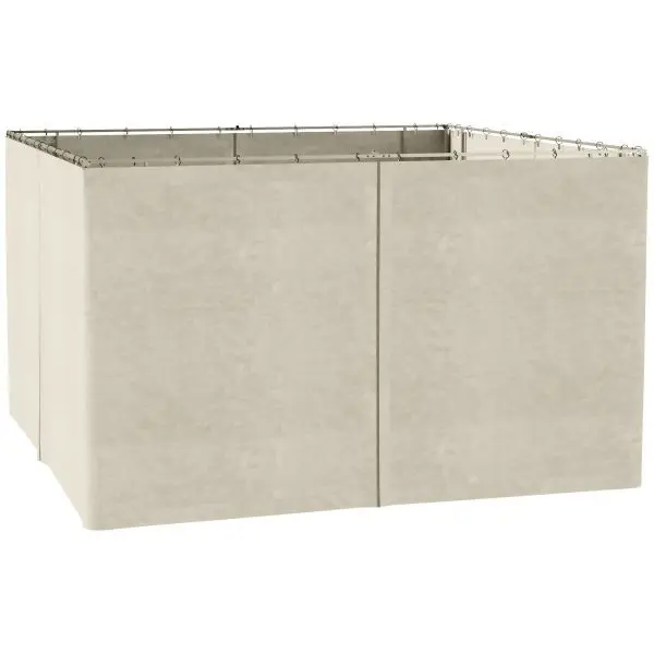 Outsunny 4 Seitenteile für 3x4 m Pavillon mit Haken Seitenwände Polyester Beig 84C-226V01BG