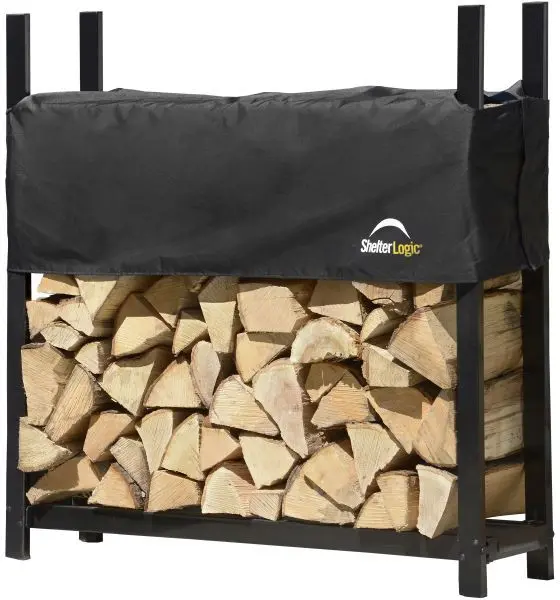 ShelterLogic Kaminholzregal 120cm mit Cover Traglast 1.000kg SL90380