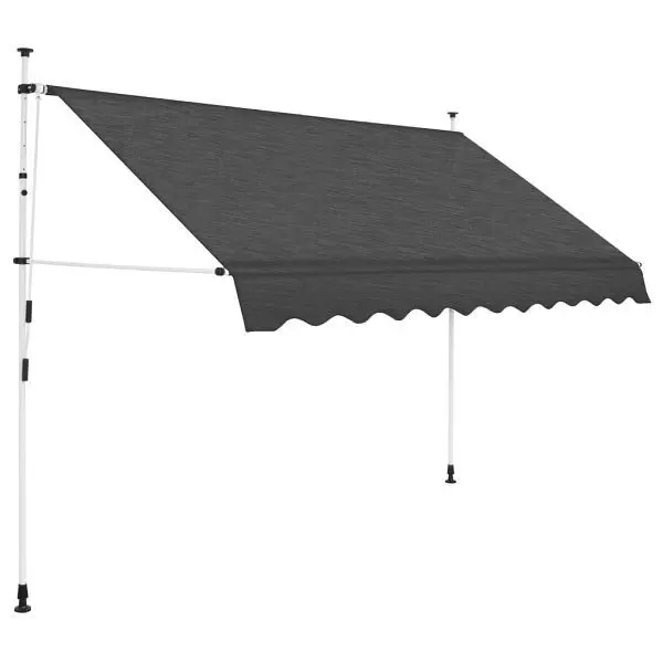 vidaXL Einziehbare Markise Handbetrieben 300 cm Anthrazit 143690
