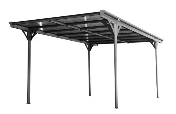 Westmann wartungs- und korrosionsfreier Carport Flachdach 15 m² Anthrazit ISCPH500A