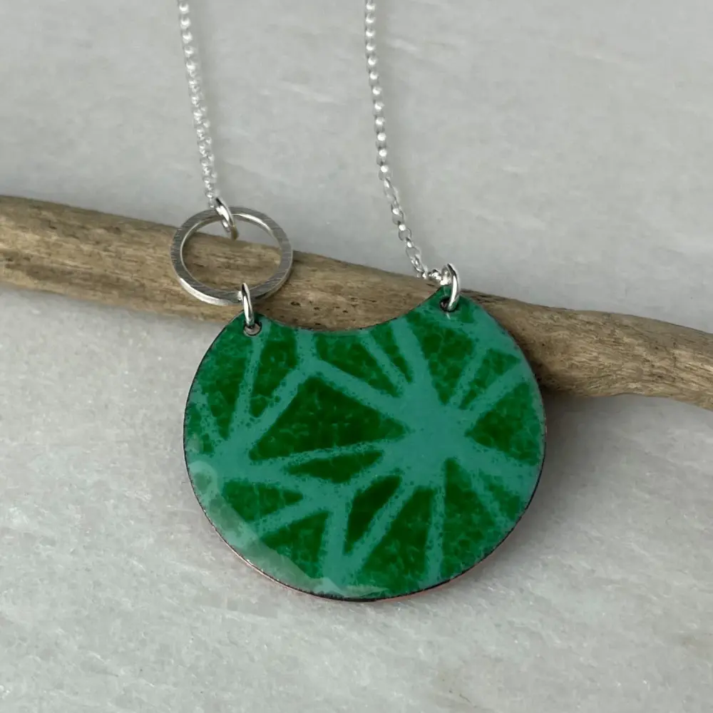 Grass Green Geometric Necklace