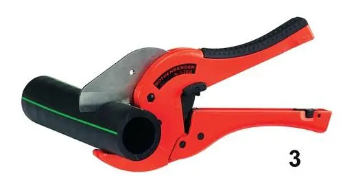 ROTHENBERGER Kunststoffschere ROCUT® TC 50 Prof.0-50mm PP/PE/PB/PEX/PVDF ROTHENBERGER inklusive Aufbewahrungstasche