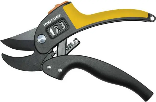 Fiskars 1000575 PowerStep Gartenschere 190 mm Amboss aus Schmiedestahl