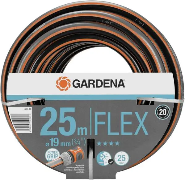 Drucksprüher GARDENA GARDENA Comfort FLEX Schlauch 19 mm (3/4"), 25 m 18053-20 19 mm 25 m 3/4 Zoll 1 St. Schwarz, Orange ...