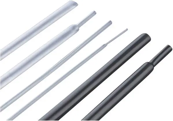 Hongshang 10248 Schrumpfschlauch ohne Kleber Gläsern 2.40 mm 1.20 mm Schrumpfrate:2:1 Meterware
