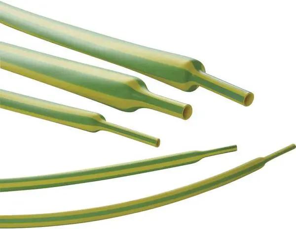 Hongshang 10472 Schrumpfschlauch ohne Kleber Gelb, Grün 12.70 mm 6.40 mm Schrumpfrate:2:1 Meterware