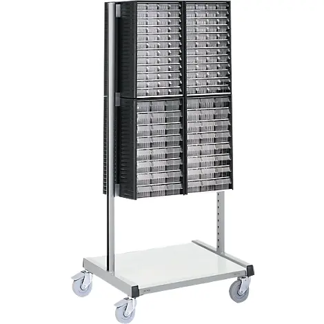 Magazinwagen TRESTON BT-550 B, für 8 Magazine Serie 550, ergonomischer Schiebegriff, bis 150 kg, ohne Magazine, Stahl, grau