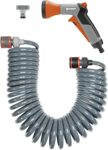 GARDENA GARDENA Spiralschlauch-Set 10 m, komplett mit Impulsbrause und Systemteilen 04647-20 6.1 mm 10 m 1/4 Zoll 1 St. ko...