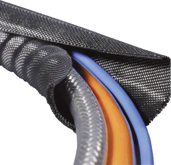 HellermannTyton 170-01011 Twist- 05 Geflechtschlauch Schwarz Kunstfaser 4 bis 5 mm 5 m mit Frostschutz