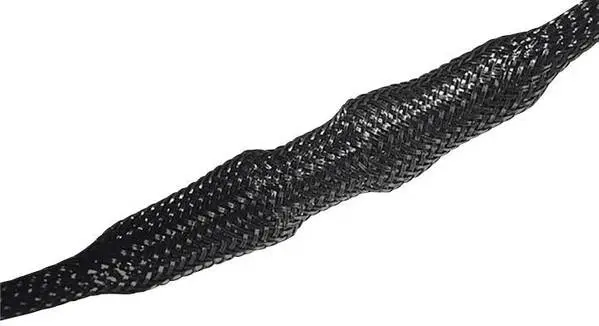 HellermannTyton 170-10800 HEGP08-PET-BK Geflechtschlauch Schwarz Polyestergewebe 5 bis 12 mm 100 m kompatibel mit Gardena-...