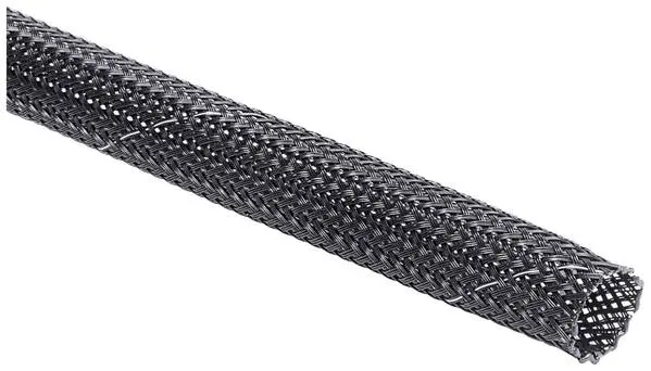 HellermannTyton 170-81006 HEGPETFR12-PET-BK Geflechtschlauch Schwarz Polyestergewebe 11 bis 17 mm Meterware (mit Tropfleit...