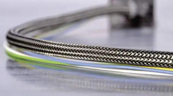 HellermannTyton 173-01200 HEGEMIP12-CUSP-L4 Geflechtschlauch Aluminium, Schwarz Kunststofffaser 10 bis 15 mm Meterware