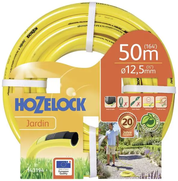 Hozelock JARDIN 143179 12.5 mm 1/2 Zoll Meterware Gelb Gartenschlauch aus UV-beständigem Material