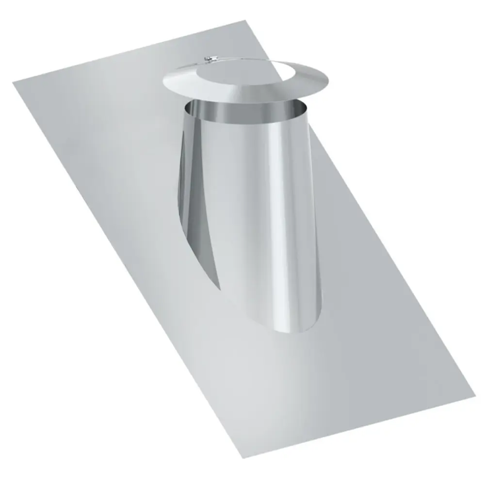 Einfach aufzubauender Fertigbausatz Dachdurchführung 36° - 45° - mit Bleirand & Wetterkragen - Ø 200 mm