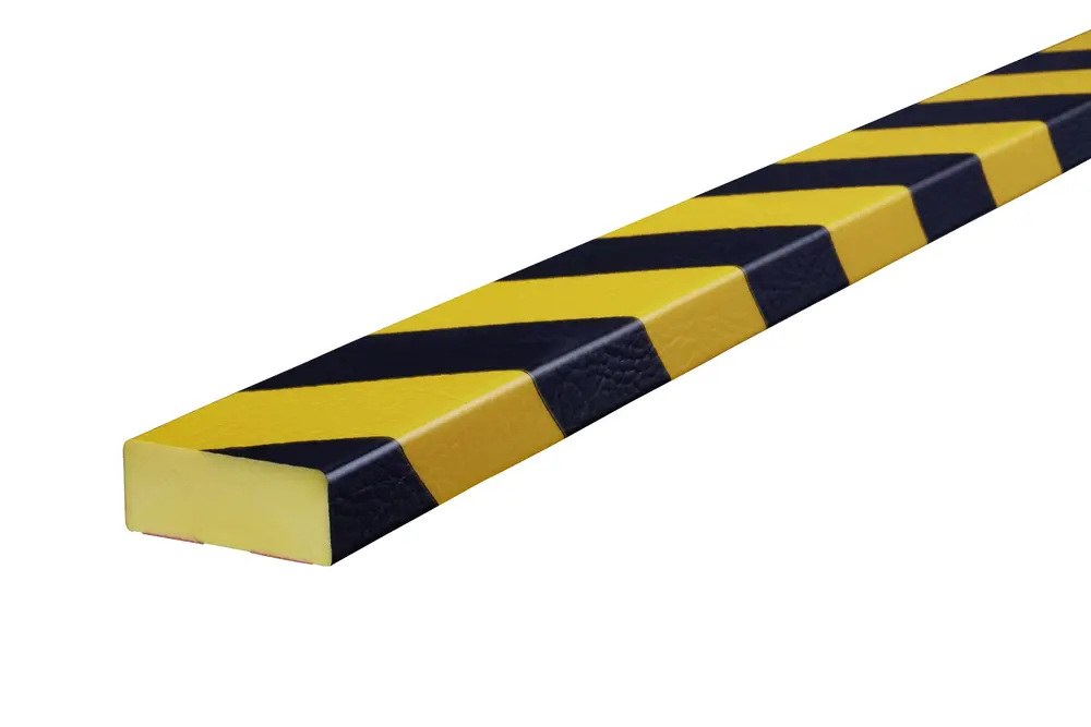 Knuffi® Flächenschutz, Typ D, selbstklebend, Länge 1 m, gelb/schwarz, 50 x 20 mm