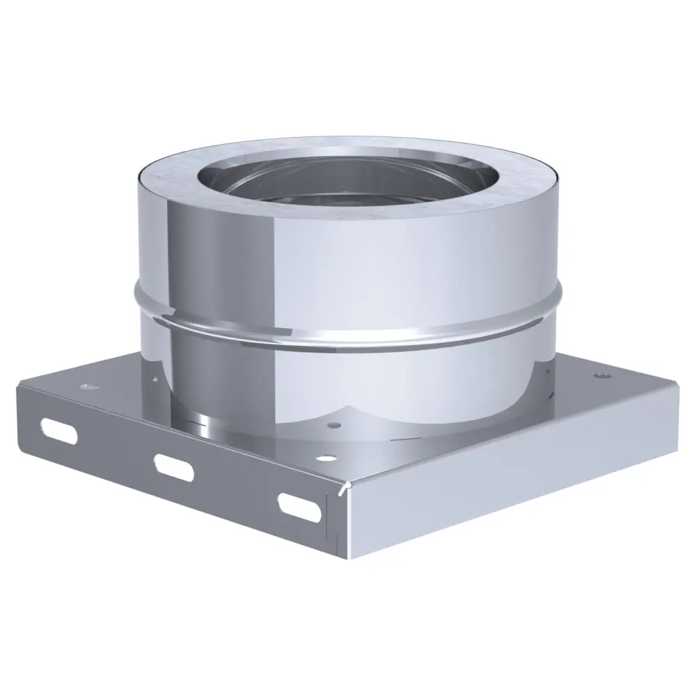 Platzoptimierter Geräte Grundplatte mit Kondensatablauf unten & 1/2" Außennippel - Ø 300 mm