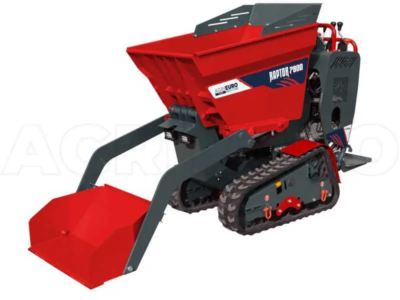 Raupendumper AgriEuro Top-Line RAPTOR 7800 HD - Honda GX390 - Mit Ladeschaufel aus korrosionsgeschütztem Stahl