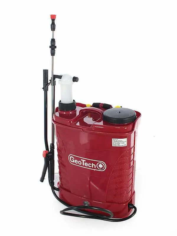Batteriebetriebene und manuelle Rückenspritze GeoTech KF-18C-2, 18 Liter inklusive Reinigungsbürste