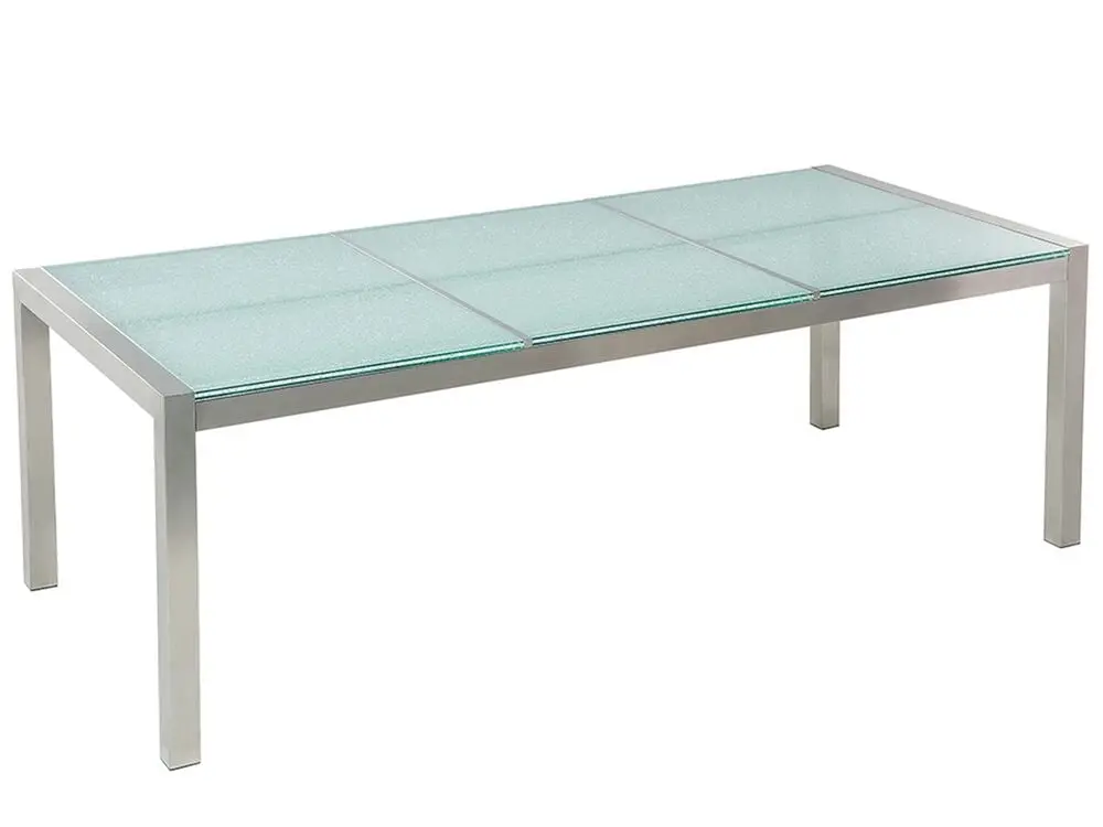 Gartentisch GROSSETO 220 cm 100 cm Crashglas Gläsern