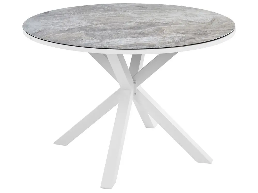 Gartentisch MALETTO 120 cm 120 cm Glas Dunkelgrau