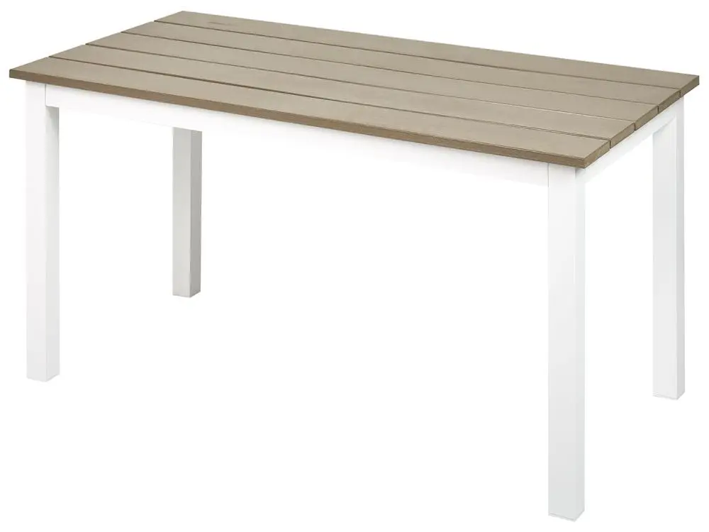Gartentisch MESSINA 96 cm 52 cm Weiß