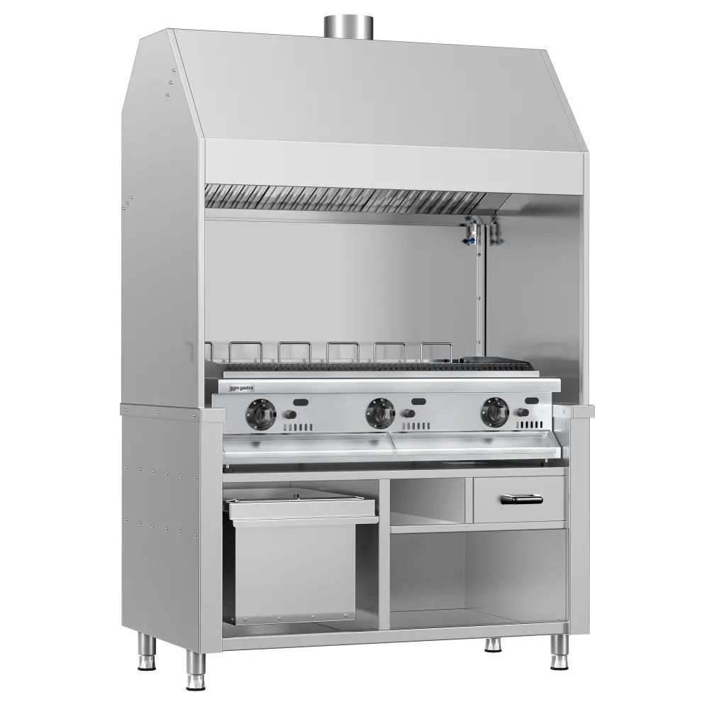 Gasgrill BERLIN - 1370mm - Edelstahloptik