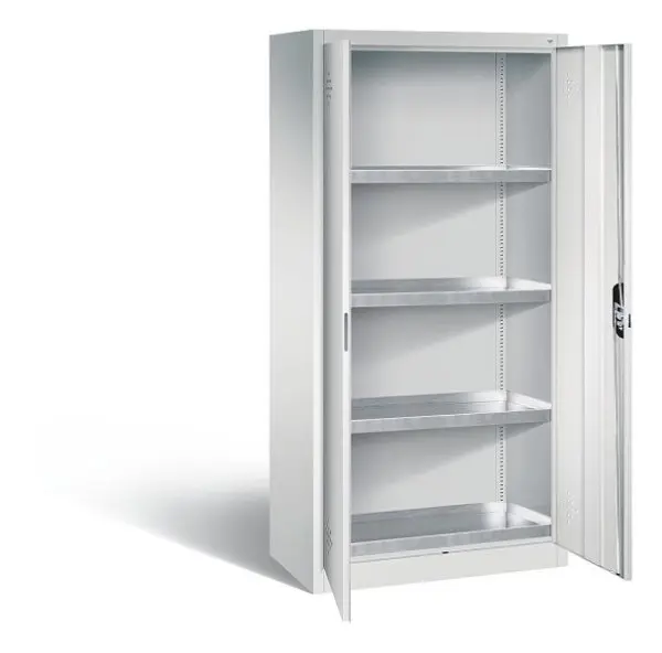 C+P Umweltschrank Acurado H1950xB930xT500mm Farbe: Lichtgrau Muldengriff 8921-315 S10253
