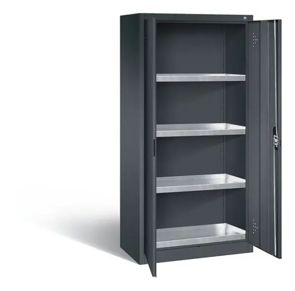C+P Umweltschrank Acurado H1950xB930xT500mm Farbe: Schwarzgrau Muldengriff 8921-315 S10331