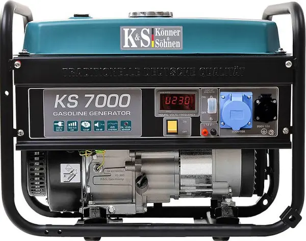 Könner &amp; Söhnen 5500W Benzin Stromerzeuger 1 Stück16A(230V)/1 Stück32A(230V) 12V Voltregler Ölmangelgewissung...