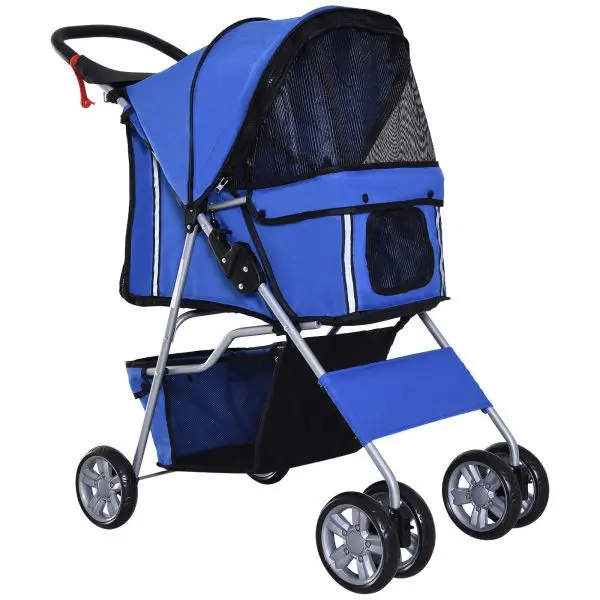 PawHut Hundewagen Hundebuggy Pet Stroller Hunde Buggy mit 4 Rolle 4 Farben D00-058BU