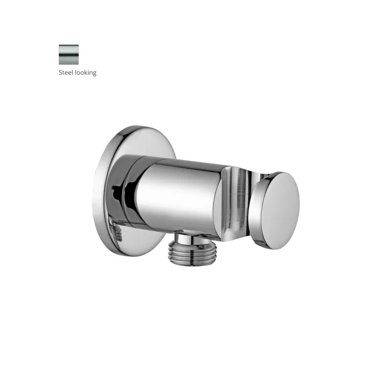 Eingelassener Wasserhahn mit Halterung Paffoni - Stahloptik mit Anti-Vibrations-Polster