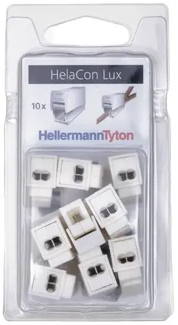 HellermannTyton 148-90058 HECL-2/1-Blister-PA66-WH (10) Verbindungsklemme flexibel: 0.5-2.5 mm² starr: 0.75-2.5 mm² Polz