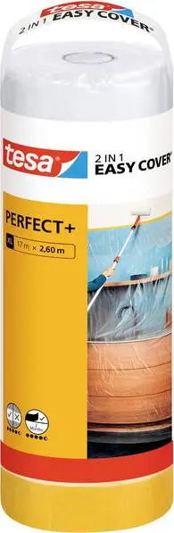 tesa Easy Cover Perfect+ 56575-00000-00 Abdeckfolie Gelb, Sichtbar (L x B) 17 m x 2.60 m 1 Set