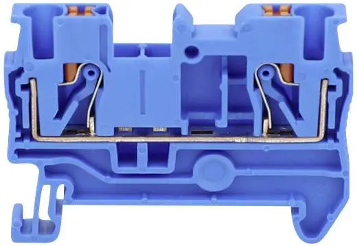 TRU COMPONENTS TC-JPT6 Azurblau Durchgangsklemme 8.2 mm Schnellanschluss Polzahl: 2 0.5 mm² 6 mm² Blau 1 St.