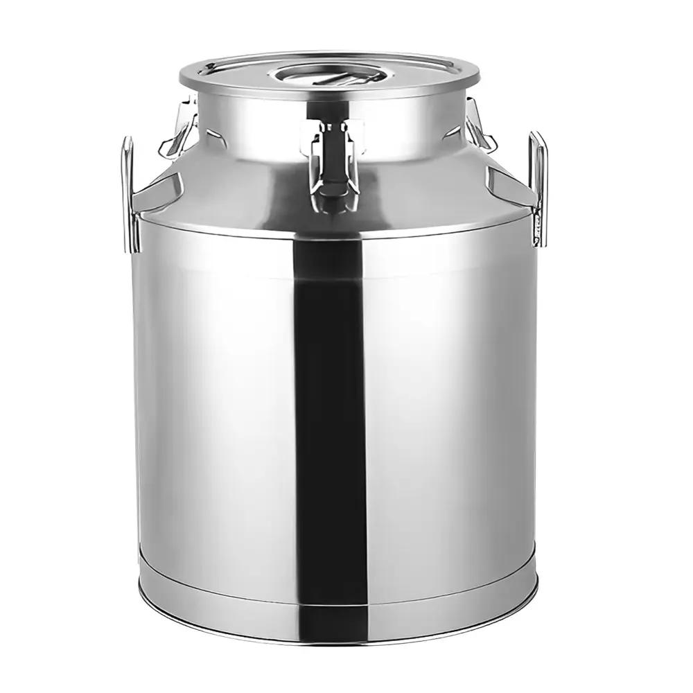 Milchkanne mit Deckel - Edelstahl - 40L für Beete & Hecken