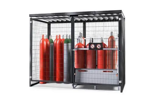 DENIOS Gasflaschenlager GSN 2.28 grau ohne Bodengruppe 256861