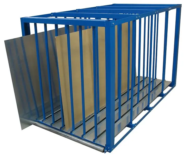 Schulte Blechlager-Box 1250 x 1100 x 2000 mm HxBxT RAL 5010 enzianblau 7 Fächer mit verzinkten Stahlblechwannen lichte Fa...