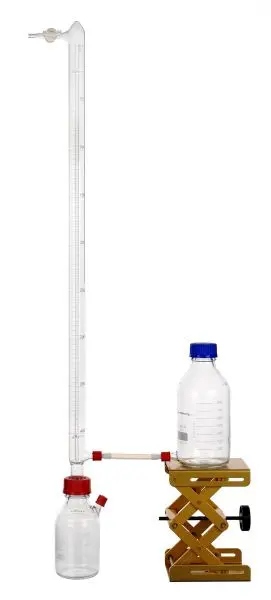 Rettberg Eudiometer-Einheit nach DIN 38414 Teil 8 Eudiometerrohr 400 ml Vorratsgefäß 500 ml Niveaugefäß 1000 ml 137011008