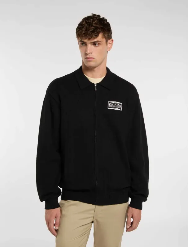 Bolivar cardigan met doorlopende rits - Komplettradsatz Black