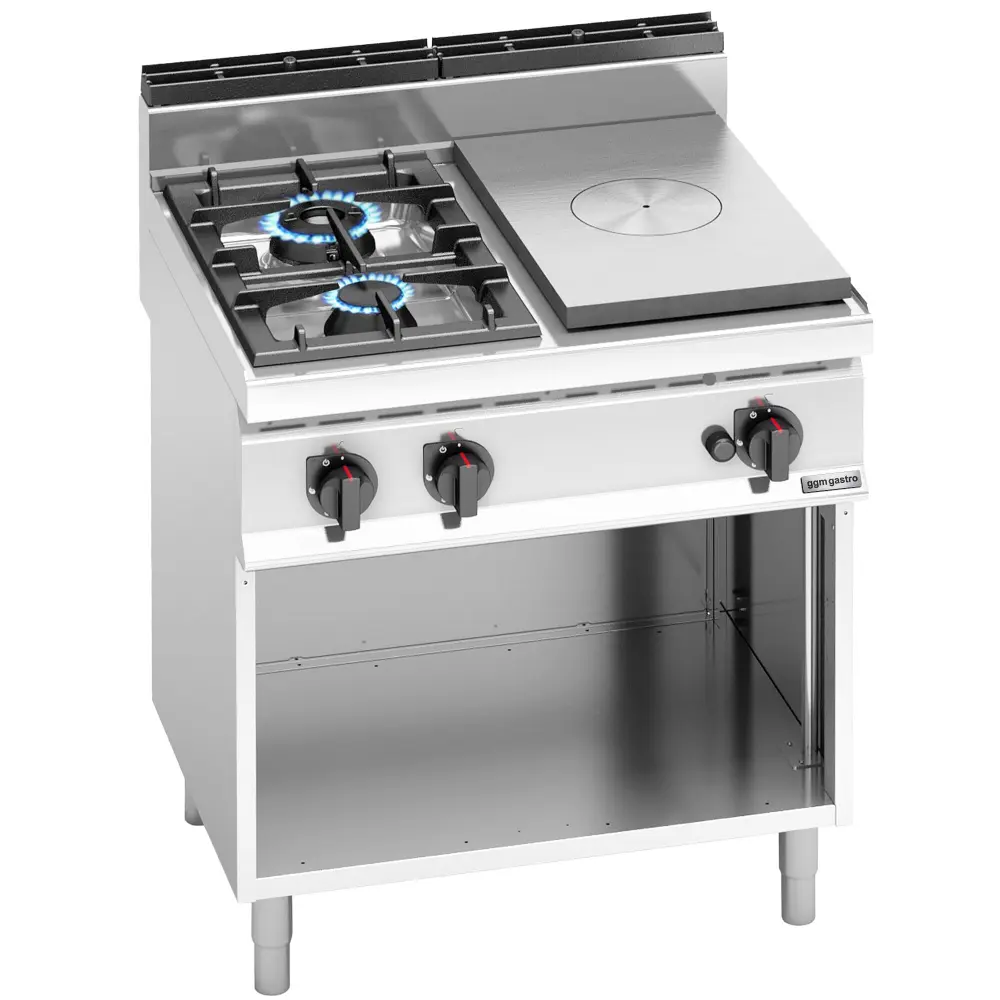 Glühplatte & Gasherd - 17,5 kW - 2 Brenner