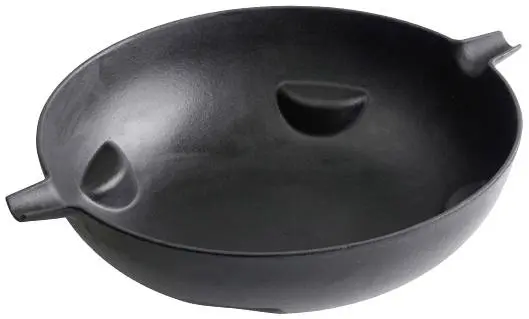 tepro Garten Wok Guss Pfanne Einleger Schwarz