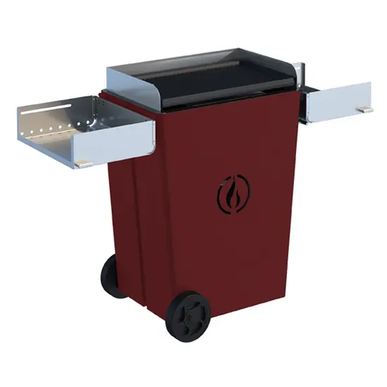 Anzündwürfel- Linea VZ Party rot - Pelletgrill mit Pyrolyse-Technologie auf Rädern